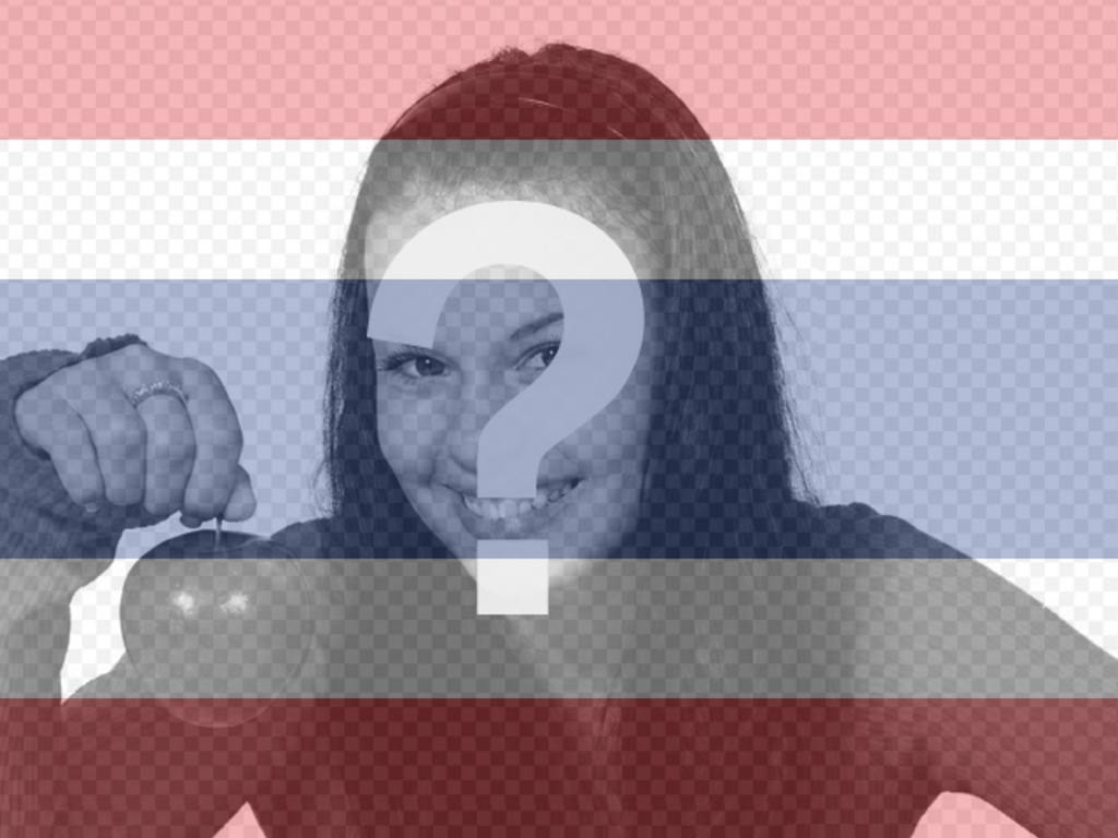 Vorlage für ein Gesicht Malerei Collage oder Foto in der Transparenz gegenüber der Flagge von Thailand, laden Sie einfach das Foto, online bearbeiten und Sie können speichern oder senden an Ihre Freunde per..