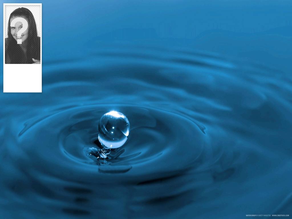Anpassbare Hintergrund für Twitter mit Ihrem Foto eines Wassertropfens. Setzen Sie Ihr..